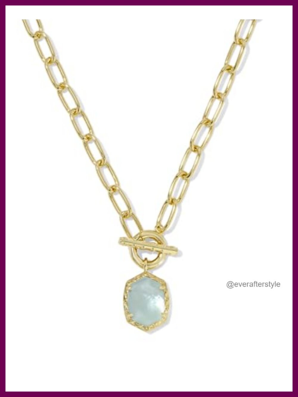 Kendra Scott Daphne Link Chain Necklace 18" Gold Plated Brass Pendant